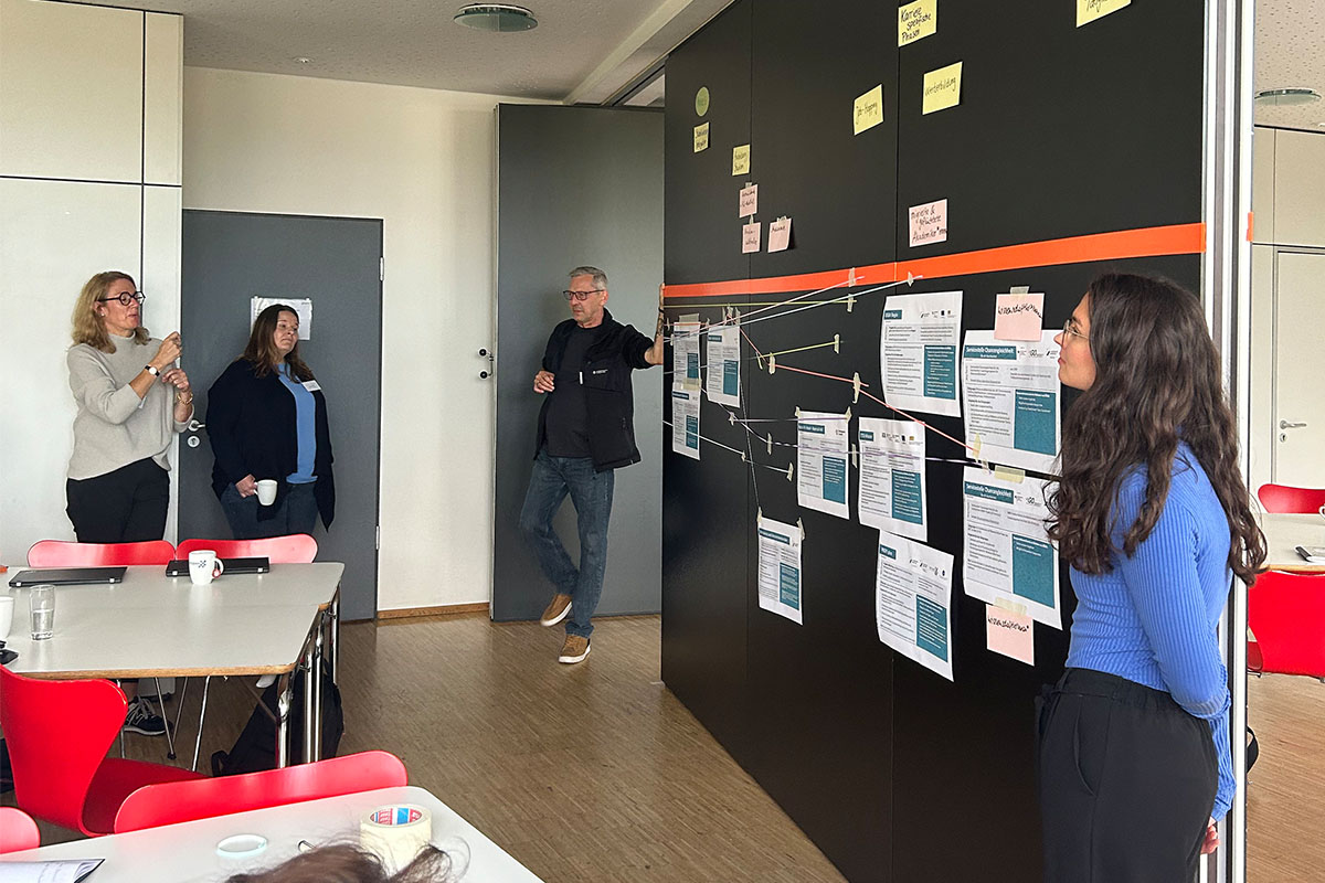 Erarbeiten der Customer Journey beim Netzwerktreffen "Neue Stärken entdecken"